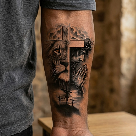 Tattoo-Aufkleber Jesuskreuz
