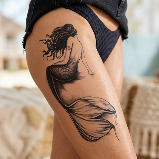 Tattoo-Aufkleber Meerjungfrau